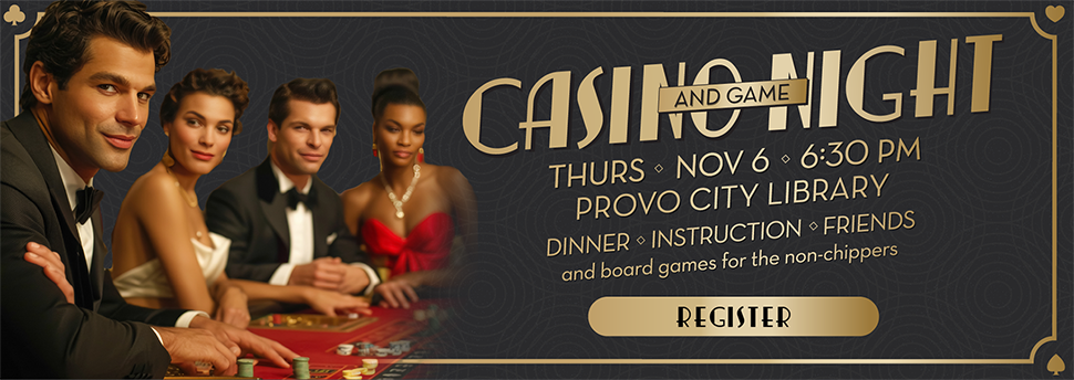 casino nite - Thursday November 6 - 630 PM - $10 - Click to register