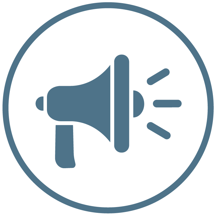 megaphone icon representing Advocacy