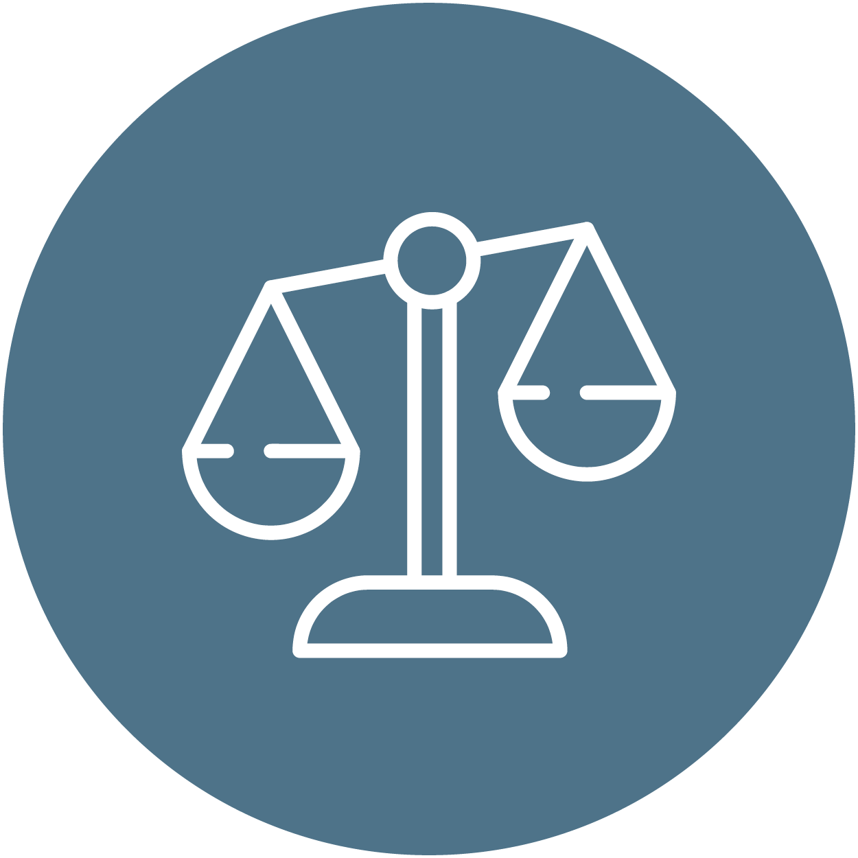 icon of scales in the balance often representing justice